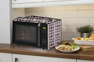 Stylista PVC Microwave Oven Cover for Whirlpool Magicook Classic 20L Solo, Mosaic Pattern Magenta-thumb2