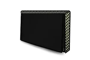 Stylista Check Polyester LED/LCD TV Cover for 42 Inches All Brands and Models, Check Coffee-thumb2