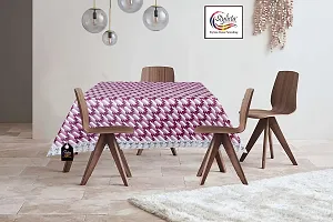 Stylista Waterproof Square 4 Seater Center Coffee Study Dining Table Cover Size 48x48 inches Symmetric Pattern Voilet-thumb1