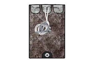 Stylista PVC Washing Machine Cover Compatible for LG 7.5 KG Fully-Automatic Top Loading T75SKSF1Z, Marble Pattern Brown-thumb4