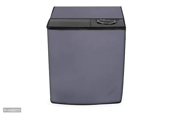 Stylista Washing Machine Cover Compatible for LG 10 kg 5 Star semi Automatic Top Loading P1045SGAZ Grey-thumb0