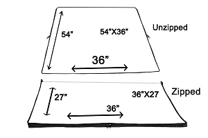 Stylista Bed Server Food mats/Outdoor Picnic mat Reversible WxL in Inches 36x27 can be Doubled up to WxL 36x54-thumb1