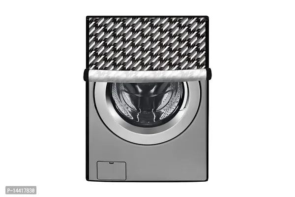 Stylista Waterproof Front Load Washing Machine Cover Compatible for Siemens 7.5 kg, 8 kg, 9 kg  10 Kg Symmetric Pattern Black