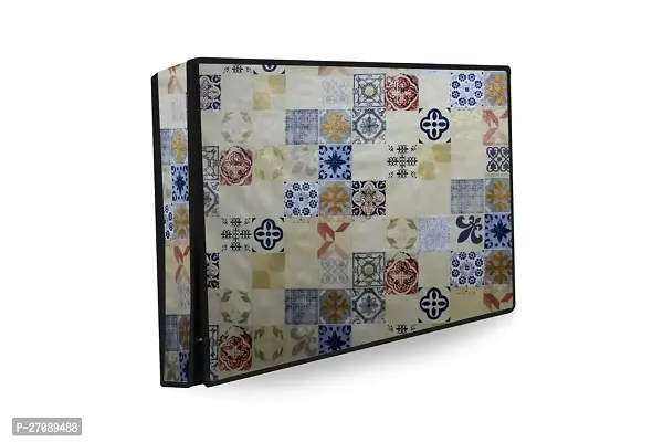 Stylish Printed PVC Led/Lcd Tv Cover For 24 Inches All Brands And Models, Mosaic Pattern Yellow