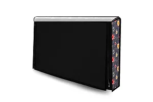 Stylista Printed Polyester LED/LCD TV Cover for 43 Inches All Brands and Models, Floral Pattern Grey-thumb2