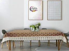 Stylista 6 Seater Dining Table Cover Size 60x90 Inches Packed Pattern Yellow-thumb1