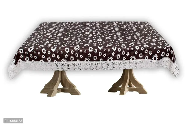 Stylista 8 Seater Dining Table Cover Size 60x108 Inches Floral Pattern White-thumb4