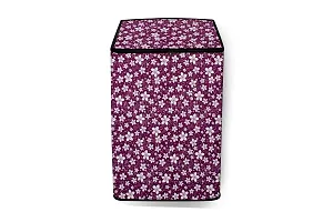 Stylista Washing Machine Cover Compatible for LG 7.0 Kg 5 Star Smart Inverter Fully-Automatic Top Loading Washing Machine T70SKSF1Z,? Floral Pattern Purple-thumb2