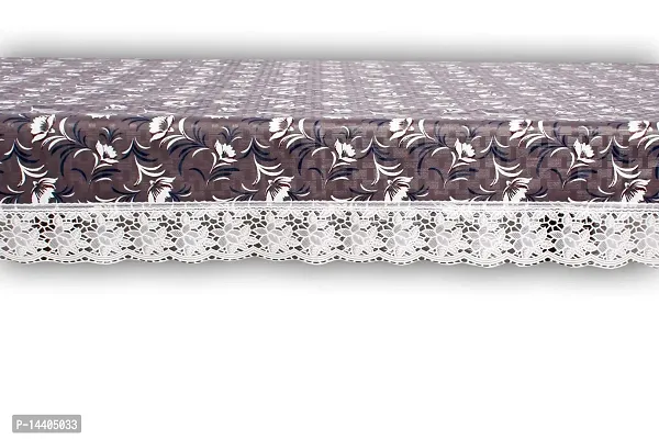 Stylista 8 Seater Dining Table Cover Size 60x108 Inches Floral Pattern Dark Brown-thumb5