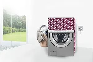 Stylista Waterproof Front Load Washing Machine Cover Compatible for Siemens 7.5 kg, 8 kg, 9 kg  10 Kg Symmetric Pattern Voilet-thumb1