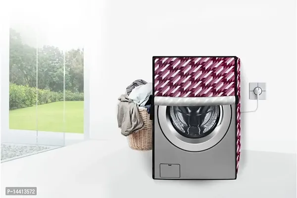 Stylista Waterproof Front Load Washing Machine Cover Compatible for Siemens 7.5 kg, 8 kg, 9 kg  10 Kg Symmetric Pattern Voilet-thumb2