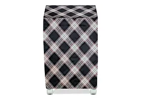 Stylista Cooler Cover Compatible for Hindware Snowcrest i-Fold 90 Liter Desert Cooler Checkered Pattern Cream-thumb2