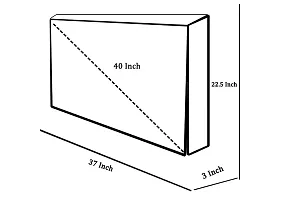 Stylista Printed PVC LED/LCD TV Cover for 39 Inches All Brands and Models, Compass Pattern Grey-thumb3