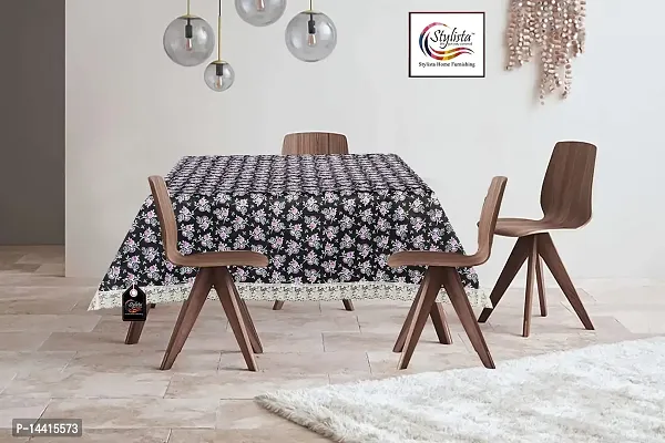 Stylista Square 4 Seater Center Coffee Study Dining Table Cover Size 48x48 Inches Floral Pattern Multicolor-thumb0