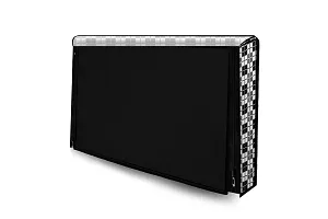 Stylista Printed PVC LED/LCD TV Cover for 43 Inches All Brands and Models, Checkered Pattern Black-thumb2