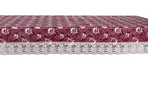 Stylista 8 Seater Dining Table Cover Size 60x108 Inches Floral Pattern Magenta-thumb4