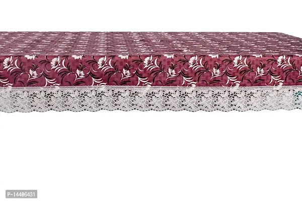 Stylista 8 Seater Dining Table Cover Size 60x108 Inches Floral Pattern Magenta-thumb5