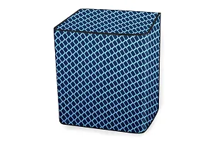 Stylista Washing Machine Cover Compatible for LG 11 kg semi Automatic Top Loading P1145SRAZ Argyle Pattern Blue-thumb4