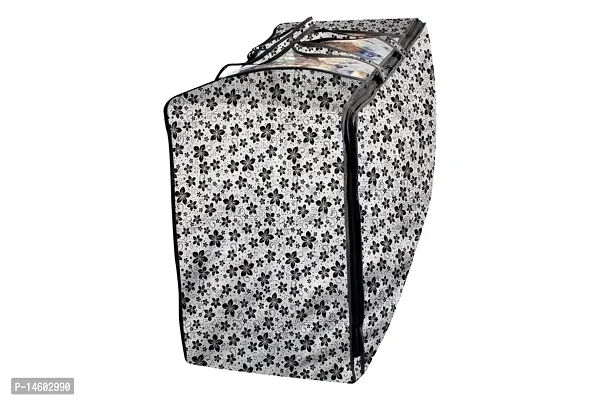 Stylista Storage Bag/Blanket Bag/Quilt Bag Small Size,Floral pattern grey-thumb3