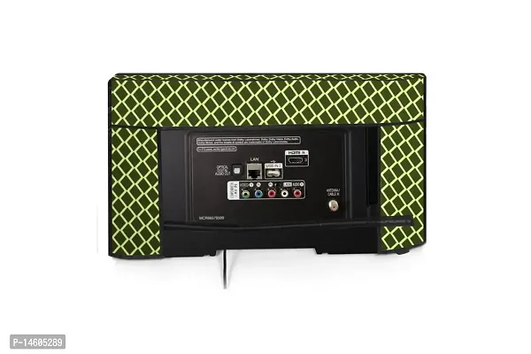 Stylista Check Polyester LED/LCD TV Cover for 39 Inches All Brands and Models, Check Military-thumb5