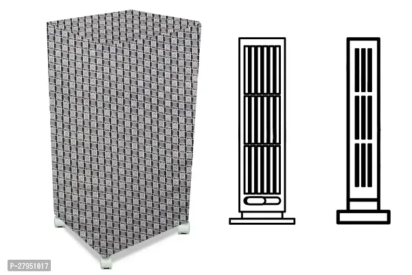 Stylista Air Cooler Cover Compatible for Voltas VM T35MH 35 LTR Tower Cooler, Ployester, Basketweave Pattern Grey-thumb0