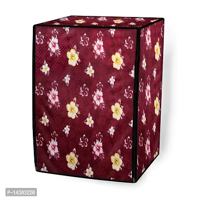 Stylista Washing Machine Cover Compatible for Front Load Bosch WAK24268IN Serie 4 7 Kg Floral Red-thumb5