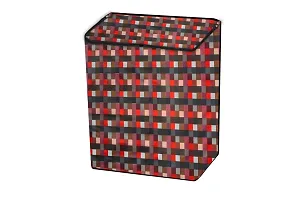 Stylista Washing Machine Cover Compatible for Godrej WS Edge 700 CT semi Automatic Lattice Pattern Red-thumb4