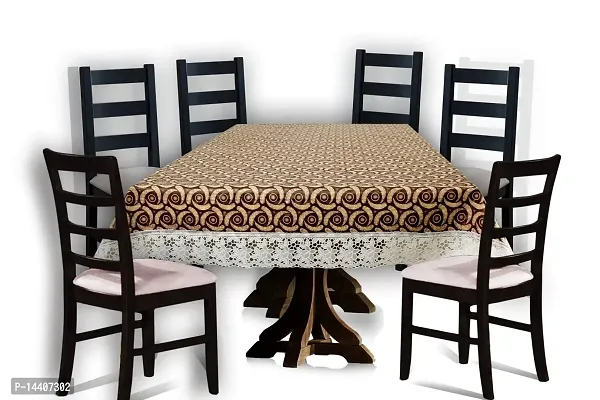 Stylista 6 Seater Dining Table Cover Size 60x90 Inches Packed Pattern Yellow