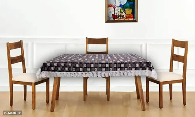 Stylista 4 Seater Dining Table Cover Size 54x78 Inches Basketweave Pattern Grey