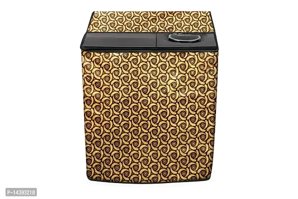 Stylista Washing Machine Cover Compatible for Whirlpool 8 Kg Semi-Automatic Top Load ACE 8.0 Turbo Dry Yellow-thumb0