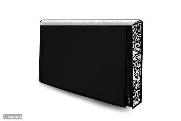 Stylista Waterproof LED TV Cover for All 40 Inch Models Floral Pattern Black-thumb3