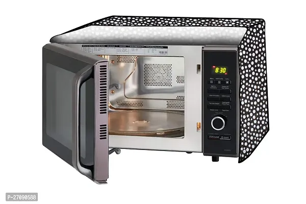 Stylish Microwave Oven Cover For Bajaj 17 L Solo 1701 Mt, Polka Dot Pattern-thumb0