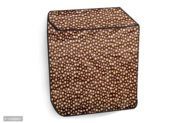 Stylista Top Load Semi Automatic Washing Machine Cover Compatible for Godrej 6.2 kg  6.5 Kg Polka dot Pattern Brown-thumb3