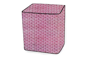 Stylista PVC Washing Machine Cover Compatible for Whirlpool 9.5 Kg Semi-Automatic Top Loading Ace XL, Packed Pattern Pink-thumb4