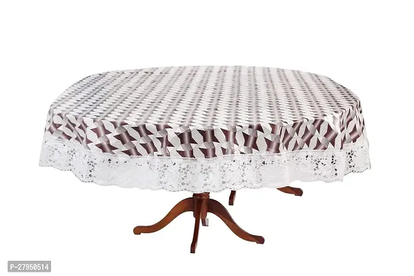 Stylista Oval Centre Table Cover WxL 40x60 inches with White Border lace