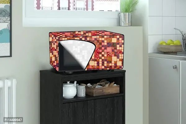 Stylista Microwave Oven Cover for Haier 20 L Convection HIL2001CSPH Abstract Pattern Brown-thumb2