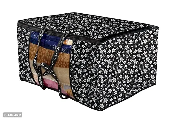 Stylista Storage Bag/Blanket Bag/Quilt Bag Small Size,Floral pattern white black-thumb0