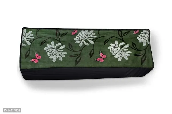 Stylista ac Cover of Indoor Unit for 1 ton Capacity Petals Pattern Green