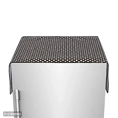 Stylish Fridge Top Cover Printed Leaf Pattern On Beige Base