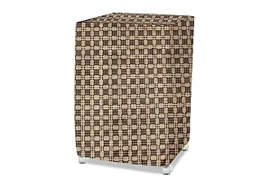 Stylista Cooler Cover Compatible for Hindware Snowcrest i-Fold 90 Liter Desert Cooler Checkered Pattern Dark Brown-thumb1