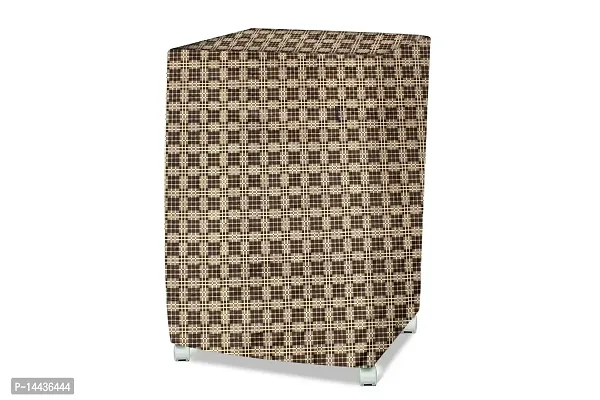 Stylista Cooler Cover Compatible for Hindware Snowcrest i-Fold 90 Liter Desert Cooler Checkered Pattern Dark Brown-thumb2