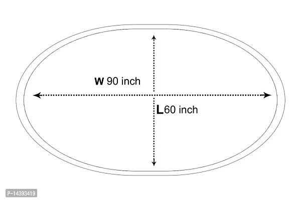 Stylista Plastic Ditzy Pattern 6 Seater Oval Dining Table Cover with White Border Lace (Multicolour, WxL 60x90 Inches, Pack of 1)-thumb4