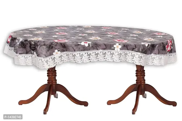 Stylista 8 Seater Oval Dining Table Cover WxL 60x108 inches with White Border lace-thumb5