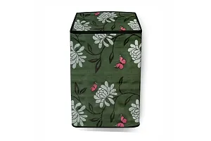 Stylista Washing Machine Cover Compatible for Whirlpool 6.2 kg Fully-Automatic Top Loading WHITEMAGIC Royal 6.2 Petals Pattern Green-thumb2