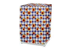 Stylista Cooler Cover Compatible for V-Guard Aikido 70 Liter Desert Cooler Gingham Floral Pattern Blue-thumb1