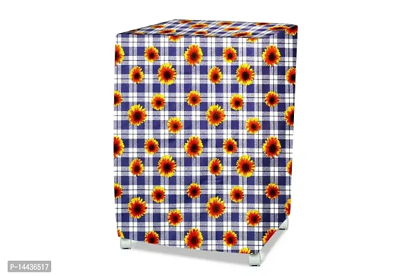 Stylista Cooler Cover Compatible for V-Guard Aikido 70 Liter Desert Cooler Gingham Floral Pattern Blue-thumb2