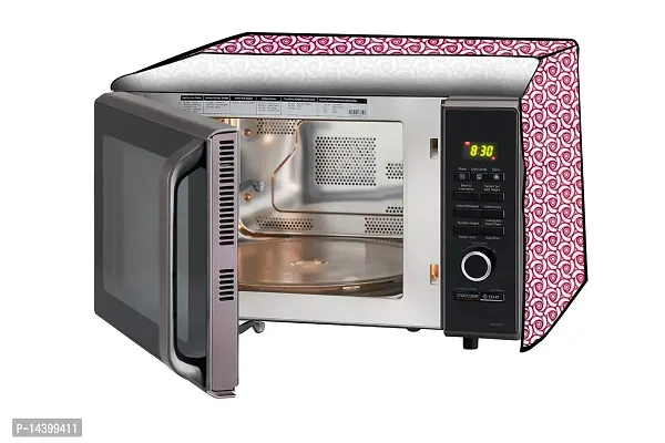 Stylista Microwave Oven Cover for Whirlpool Magicook Classic 20L Solo Packed Pattern Pink-thumb0