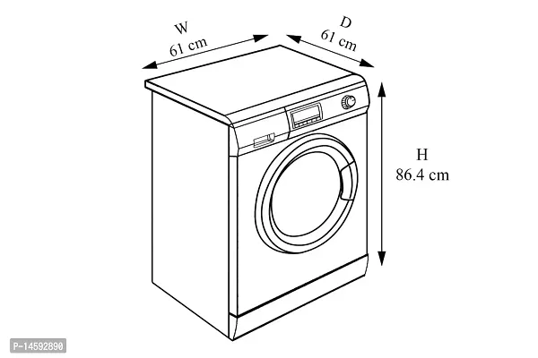 Stylista PVC Washing Machine Cover Compatible for Whirlpool 7 Kg Fully-Automatic Front Loading Fresh Care 7010, Compass Pattern Grey-thumb4