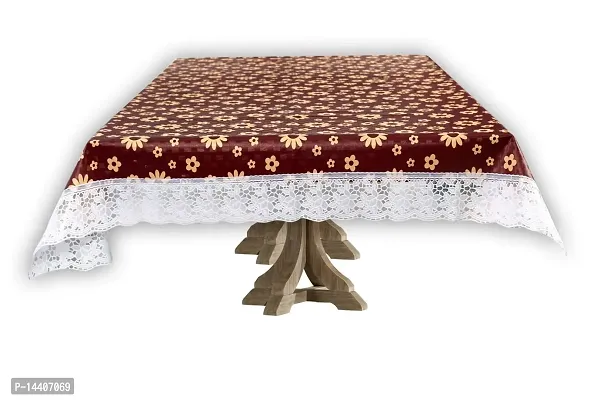 Stylista 8 Seater Dining Table Cover Size 60x108 Inches Floral Pattern Coffee