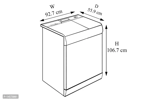 Stylista Washing Machine Cover Compatible for Samsung Semi-Automatic Top Loading-thumb4